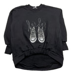 LU LU BY MISS GRANT felpa tinta unita con stampa Nero per Bambina LL3035X NERO LU LU BY MISS GRANT 