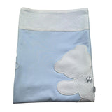 Le Bebe Coperta Bicolore Tinta Unita con Orso per Neonato LBB5293 AZZURRO LE BEBE 