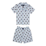 Ralph Lauren Completo 2 Pezzi Pigiama T-Shirt-Bermuda  per Bambino 9P0115 AZZURRO RALPH LAUREN 