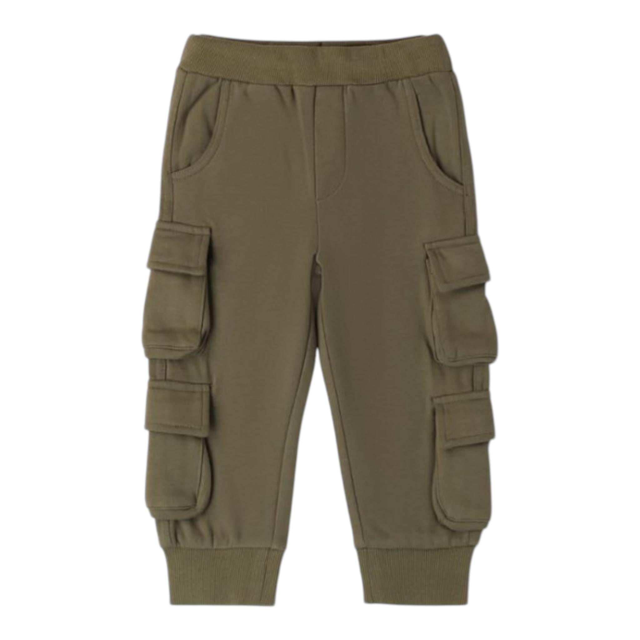 SARABANDA pantalone modello tuta tinta unita con elastico in vita Verde per Neonato A170 VERDE SARABANDA 