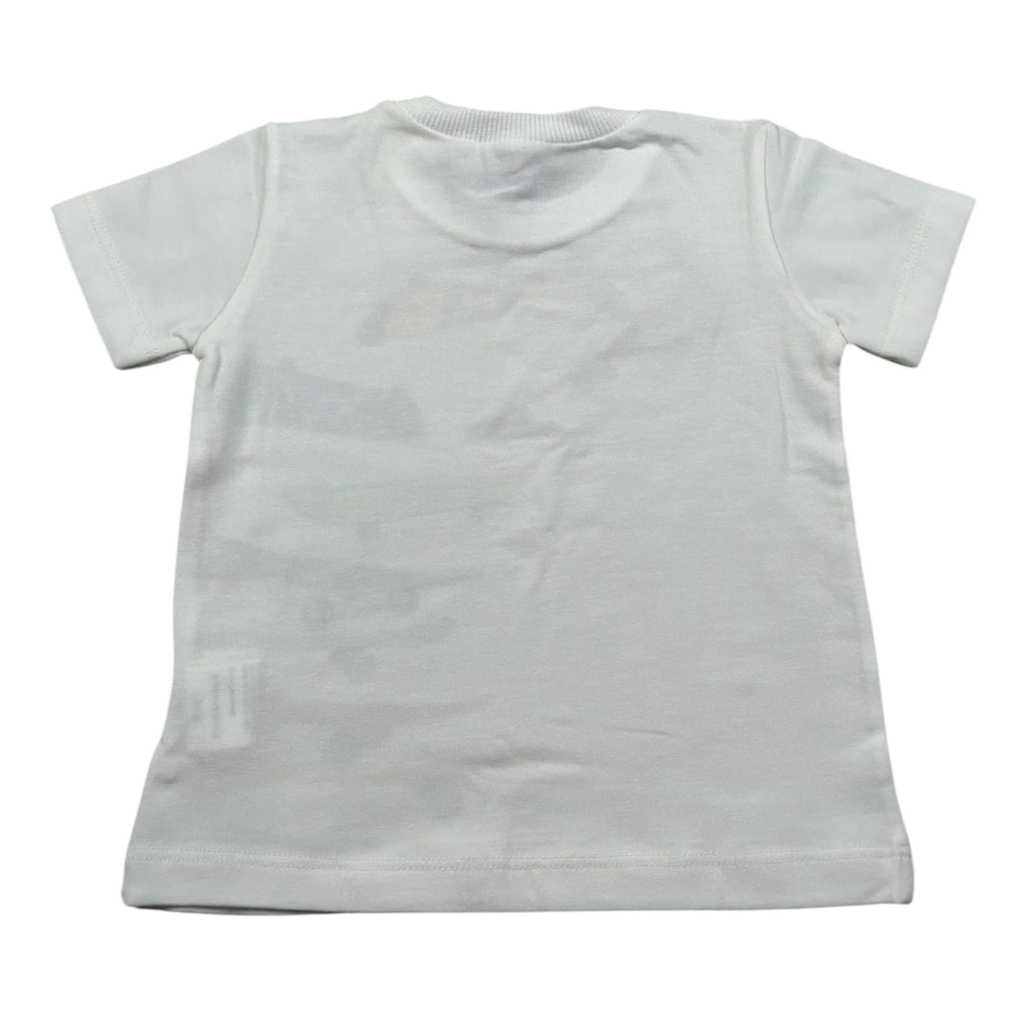 J.O. Milano T-Shirt Girocollo Tinta Unita con Stampe per Neonato 576N3 PANNA J.O. MILANO 