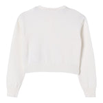 Elisabetta Franchi Cardigan Tinta Unita con Stampa Logo per Bambina EFMA163 PANNA ELISABETTA FRANCHI 