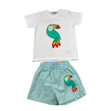 Sardon Completo T-Shirt-Costume Fantasia A Righe Bianco per Neonato