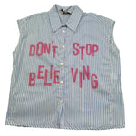 Dixie Camicia Bicolore con Fantasia A Righe per Bambina CC55271G64 BIANCO/BLU DIXIE 