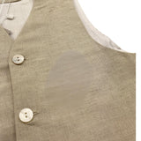 Amaya Gilet Tinta Unita con Fantasia A Righe per Bambino 593560 BEIGE AMAYA 