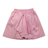 Miss Grant Gonna Tinta Unita con Fiocco e Elastico In Vita Rosa per Bambina