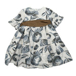 Barcellino Abito Mezza Manica Tinta Unita con Stampe per Neonata 120416 BIANCO BARCELLINO 