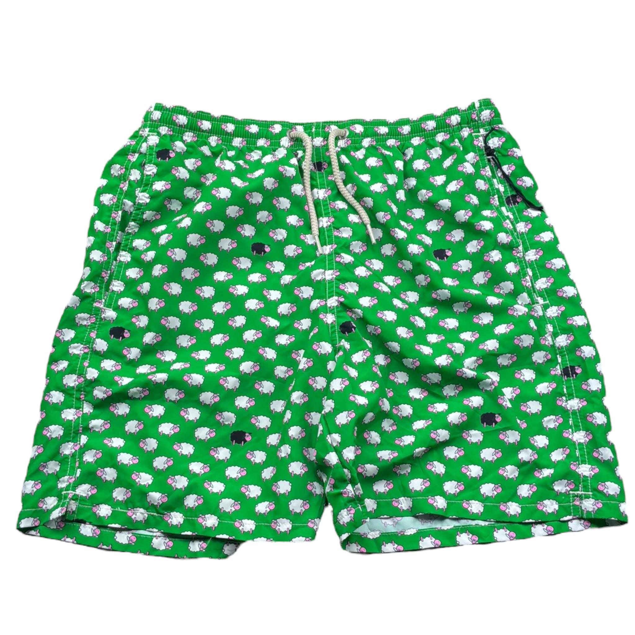 Saint Barth Costume Modello Boxer Tinta Unita con Stampa per Bambino BLACK VERDE SAINT BARTH 