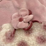 MARLU' pagliaccett tinta unita con fantasia pois Rosa per Neonata IB1023 ROSA MARLU' 