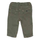 Emporio Armani Pantalone Tinta Unita Con Girovita Regolabile Verde Per Bambino