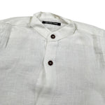 Never Too Camicia Manica Lunga Tinta Unit con Collo Coreano Panna per Bambino NT1668B PANNA NEVER TOO 