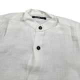 Never Too Camicia Manica Lunga Tinta Unit con Collo Coreano Panna per Bambino NT1668B PANNA NEVER TOO 