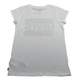 Levi'S T-Shirt Girocollo tinta unita con Logo Bianco per Bambina 3E4900 BIANCO LEVI'S 