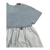 Wedoble Abito Mezza Manica Fantasia A Righe per Neonata V2404404R AZZURRO POLVERE WEDOBLE 