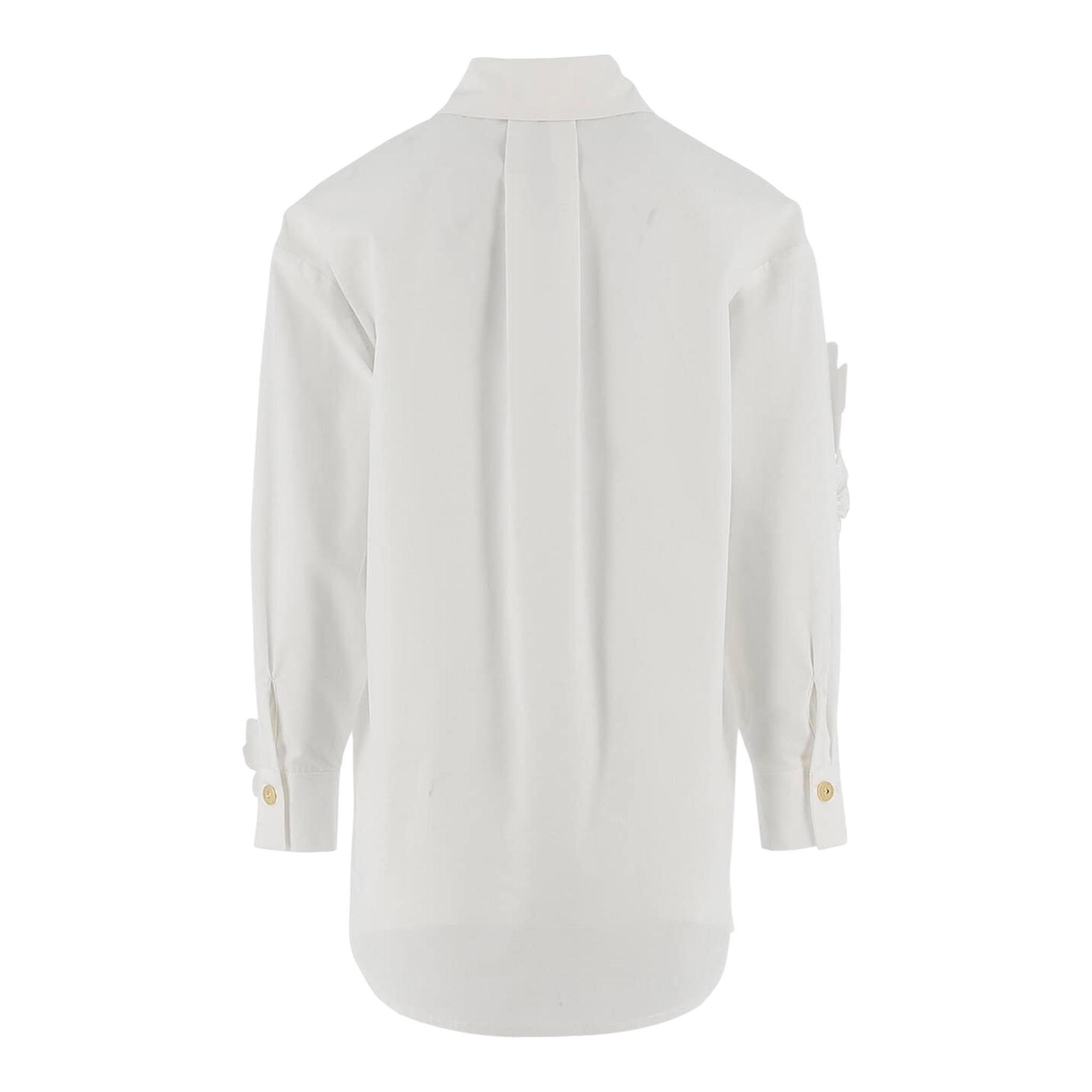 Elisabetta Franchi Abito Tinta Unita con Applicazioni per Bambina EFAB597 BIANCO ELISABETTA FRANCHI 