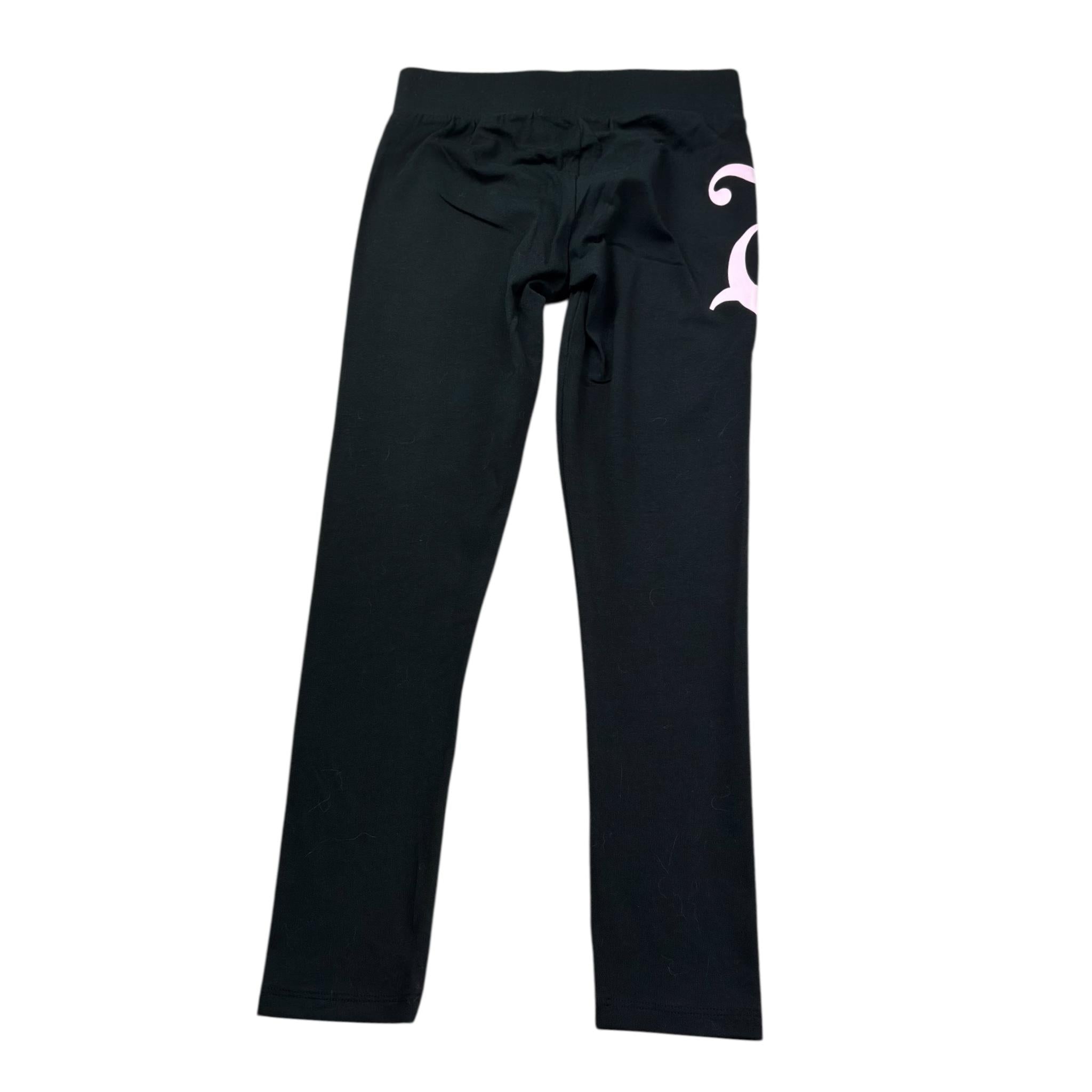 Juicy Couture Leggins Tinta Unita con Stampa per Bambina JBX6627 NERO JUICY COUTURE 