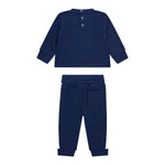 GUESS completo 2pz tinta unita felpa-pantalone Blu per Neonata A4BG00KAX73 BLU GUESS 