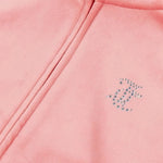Juicy Couture Felpa Tinta Unita In Velluto con Zip per Bambina JBX6507 ROSA JUICY COUTURE 