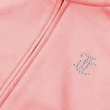 Juicy Couture Felpa Tinta Unita In Velluto con Zip per Bambina JBX6507 ROSA JUICY COUTURE 