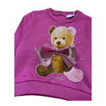 U+è BY MISS GRANT felpa chiusa girocollo tinta unita con stampa orso Viola per Neonata UE1668 VIOLA U+è BY MISS GRANT 