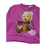 U+è BY MISS GRANT felpa chiusa girocollo tinta unita con stampa orso Viola per Neonata UE1668 VIOLA U+è BY MISS GRANT 