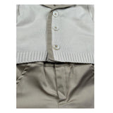 Pure Firenze Completo 4 Pezzi Camcia-Pantalone-Cardigan-Papillon Panna per Neonato 7665 PANNA PURE FIRENZE 
