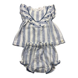 Tartine Et Chocolat 2-teiliges Set Hemd-Hose Weiß/Blau für Baby Mädchen