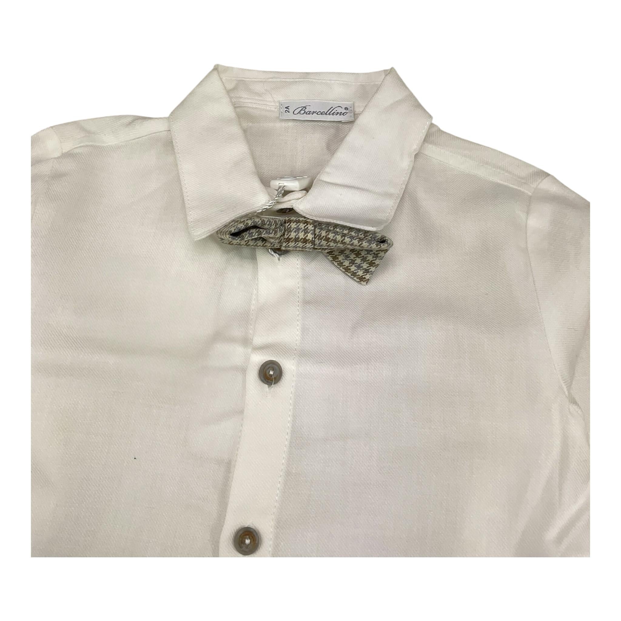 BARCELLINO completo 3 pezzi camicia-bermuda-papillon Bianco per Neonato 105605 BIANCO BARCELLINO 