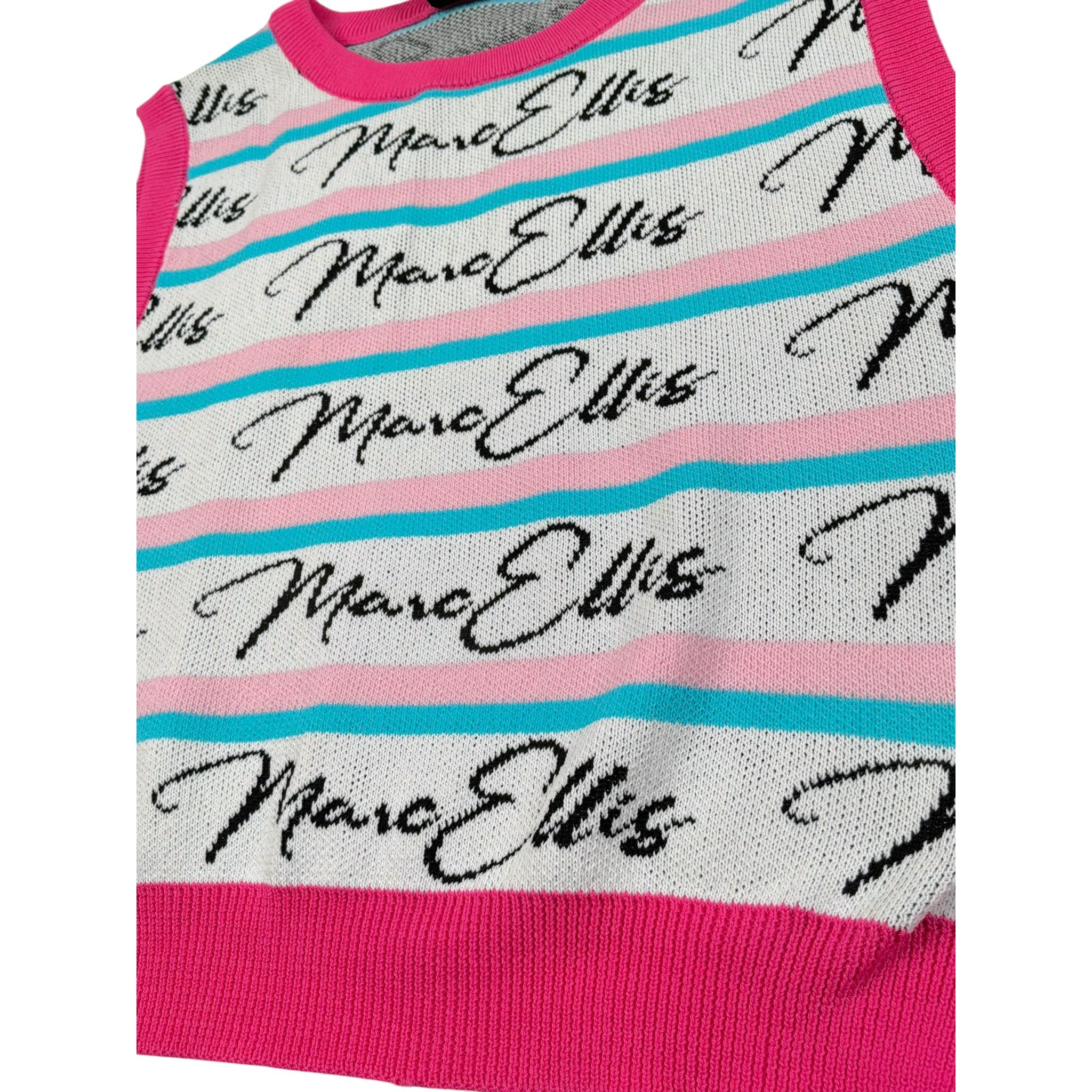 Marc Ellis Top Giromanica Tinta Unita con Stampa per Bambina JMJTP01201 BIANCO MARC ELLIS 