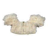 Fun & Fun Top Mezza Manica con Applicazioni Tulle per Neonata FNCBTP01046XN AVORIO FUN & FUN 