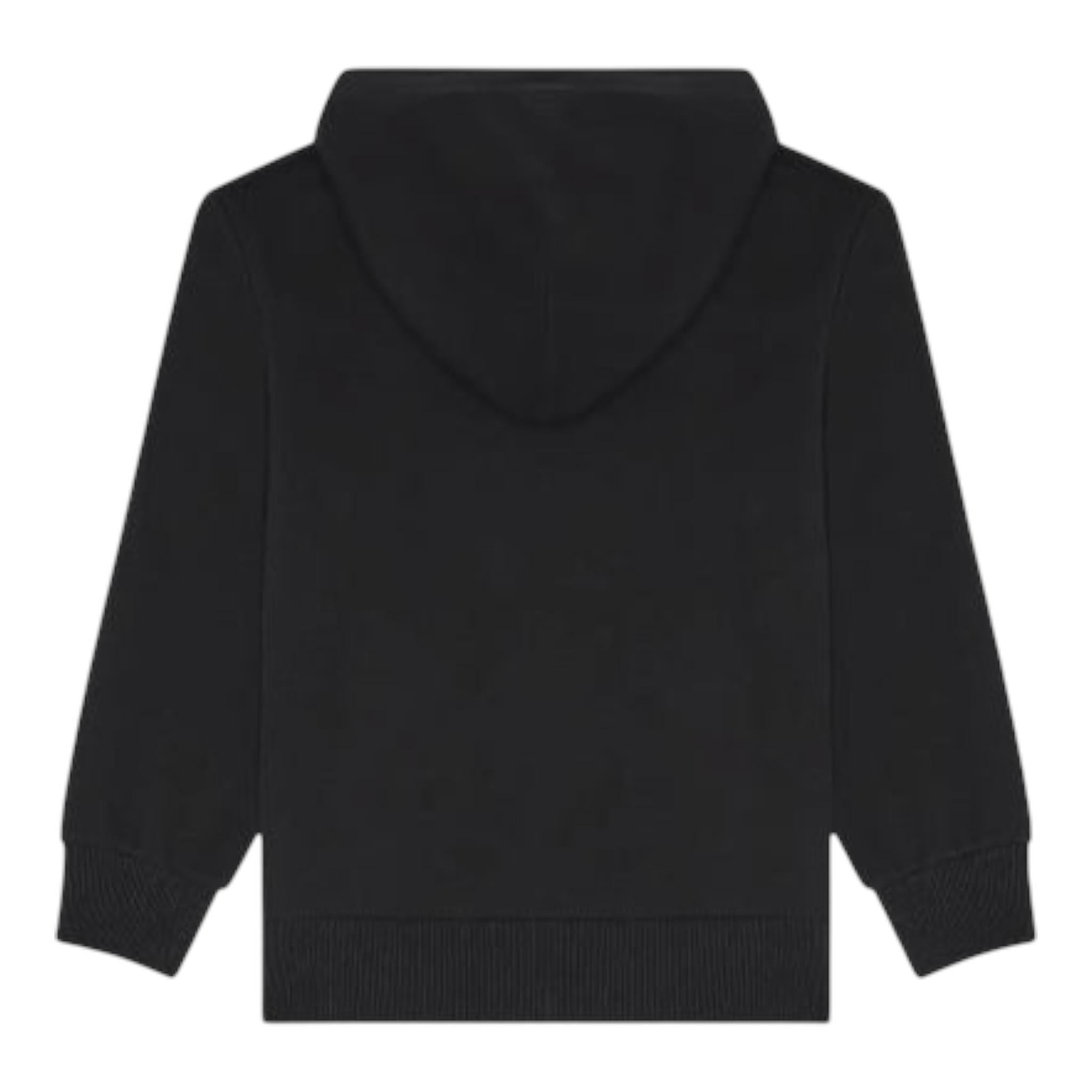 Diesel Felpa Tinta Unita con Cappuccio E Stampa per Bambino J00836 NERO DIESEL 