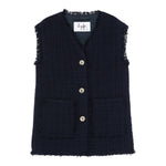 Il Gufo Gilet Tinta Unita con Bottoni per Bambina P25GI054C5052 BLU IL GUFO 