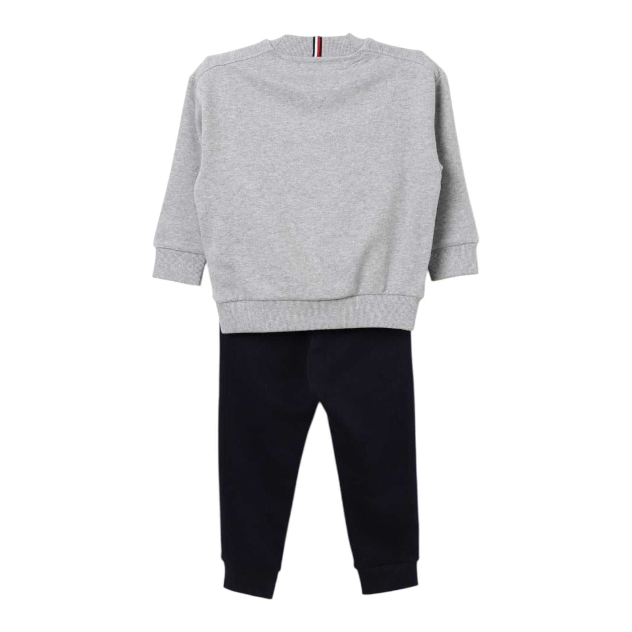TOMMY HILFIGER completo 2pz bicolore felpa-pantalone Grigio/blu per Bambino KB0KB09059 GRIGIO/BLU TOMMY HILFIGER 