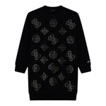GUESS abito girocollo tinta unita manica lunga con brillantini Nero per Bambina J4YK19A6V4 NERO GUESS 