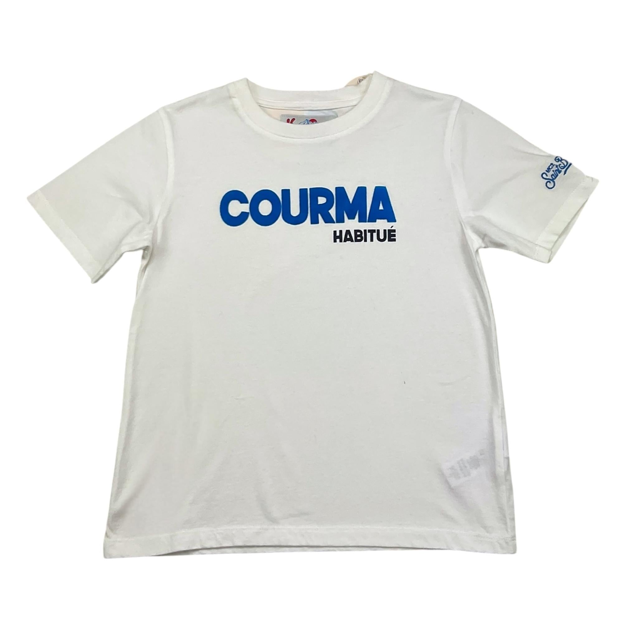 SAINT BARTH t-shirt girocollo tinta unita con stampa Bianco per Bambino COURMA BIANCO SAINT BARTH 