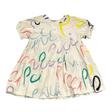 Emilio Pucci Abito Mezza Manica Stampa Fantasia Bianco Per Neonata
