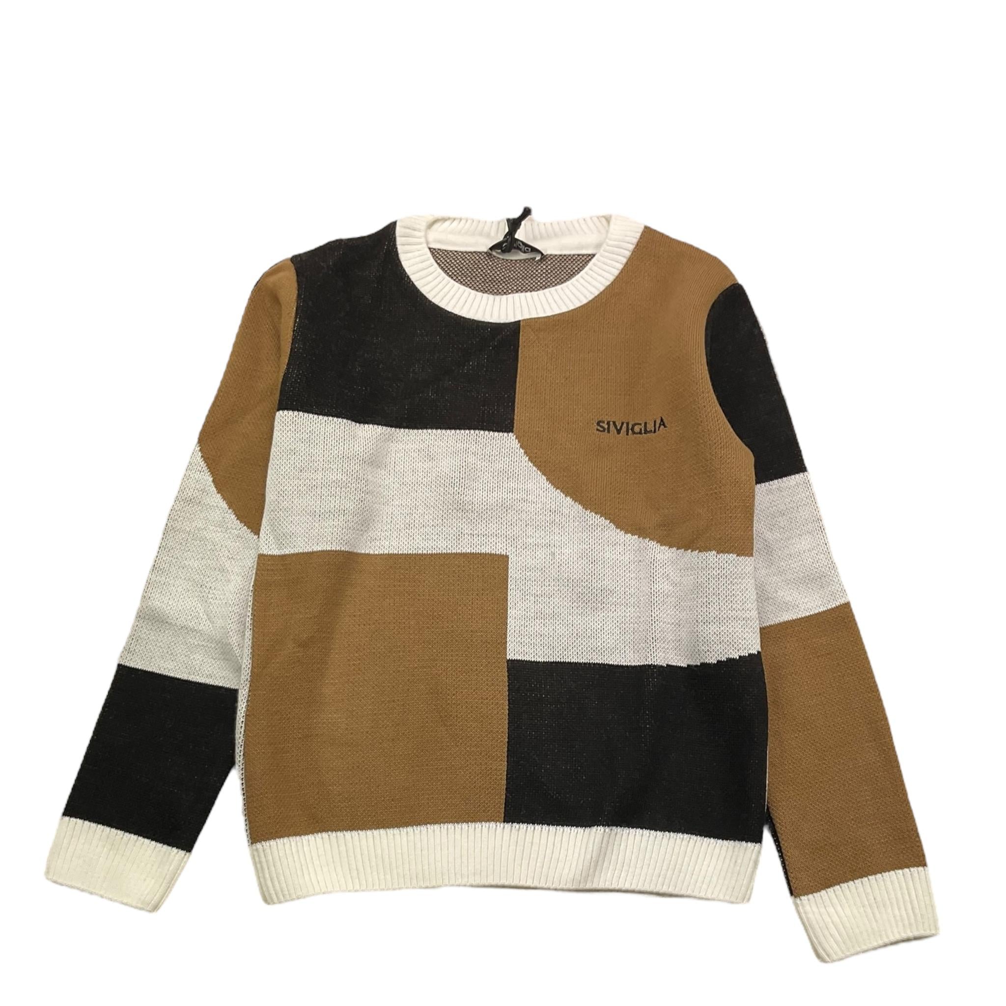 SIVIGLIA maglia tricolore girocollo con fantasia Bianco per Bambino SVJSW16067 BIANCO SIVIGLIA 