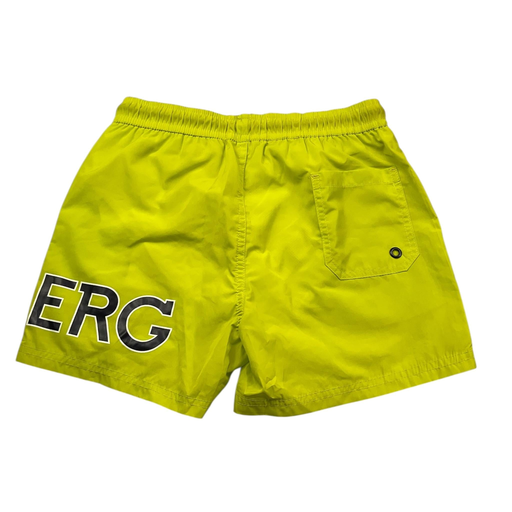 Iceberg Costume Modello Boxer Tinta Unita con Logo per Bambino BXICE0100J VERDE ACIDO ICEBERG 