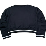 Monnalisa Felpa Chiusa Girocollo Tinta Unita con Stampa per Bambina 499609 NERO MONNALISA 