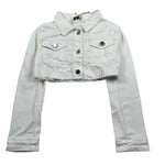 Elsy Giubbino tinta unita In Denim Bianco per Bambina LUPO BIANCO ELSY 