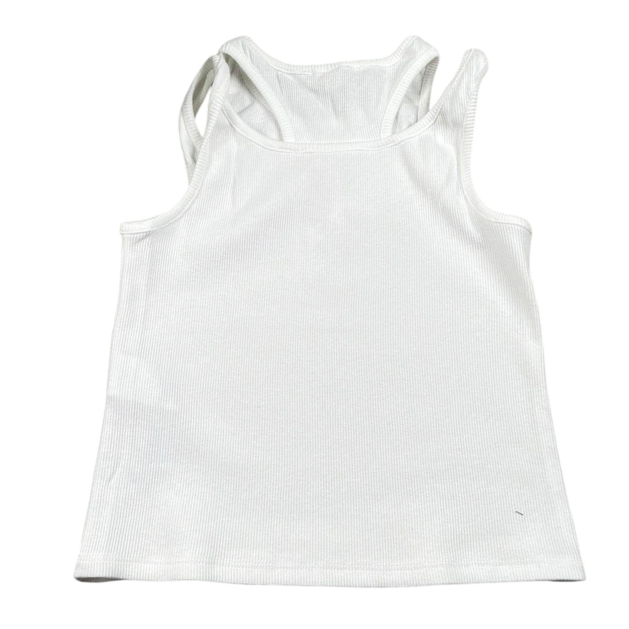 Please Canotta Tinta Unita A Costine per Bambina M019072G72 BIANCO PLEASE 