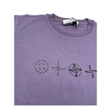 Stone Island T-Shirt Girocollo Tinta Unita con Logo per Bambino K1S16210001 VIOLA STONE ISLAND 