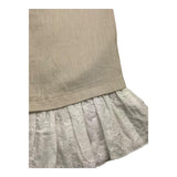 La Stupenderia Schlichte Palazzo-Hose mit Kontrastbesatz in Beige für Mädchen