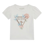 Guess T-Shirt Girocollo Tinta Unita con Logo per Neonata A5RI03K6YW4 BIANCO GUESS 