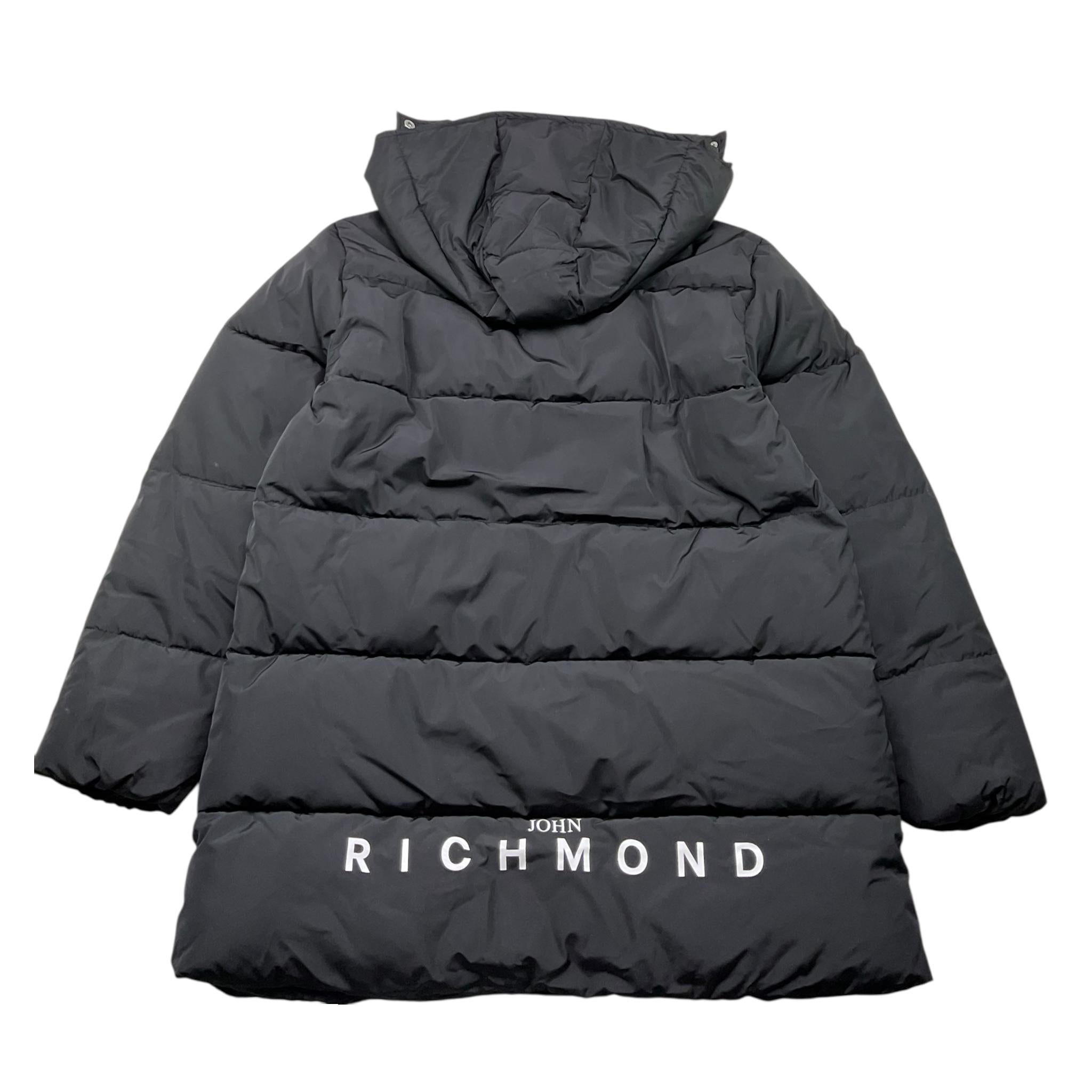 JOHN RICHMOND giubbino tinta unita con cappuccio e logo Nero per Bambino RBA24029PIS8 NERO JOHN RICHMOND 