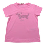 Liu Jo T-Shirt Girocollo Tinta Unita con Brillantini per Bambina KA5021XXJ ROSA LIU JO 