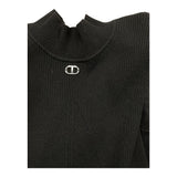 TWINSET abito tinta unita con tulle Nero per Bambina 242GJ3121 NERO TWINSET 