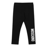Moschino Leggins Tinta Unita con Logo per Bambina MDP03D NERO MOSCHINO 