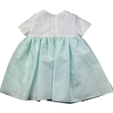 Le Bebe Abito Mezza Manica Bicolore per Neonata LBG6431 BIANCO/VERDE ACQUA LE BEBE 