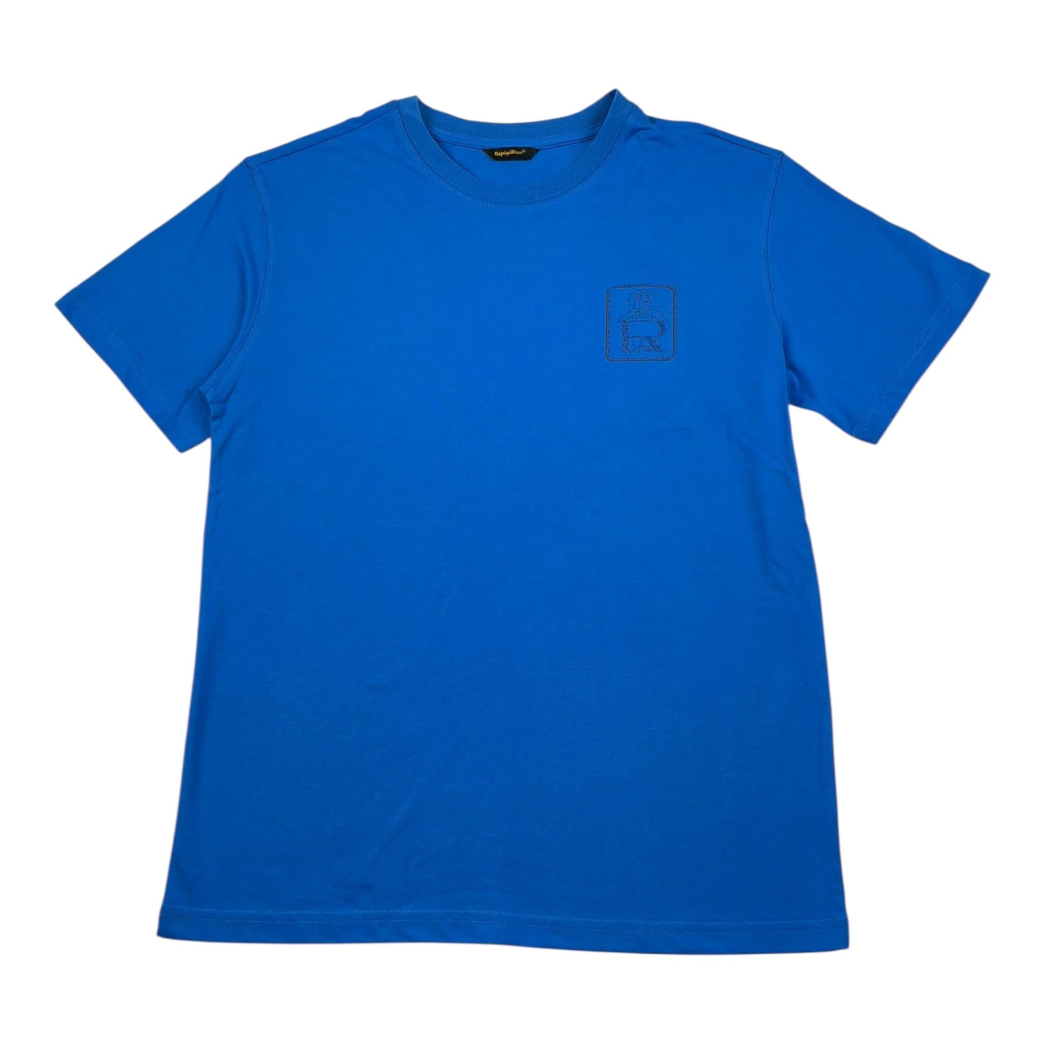 Refrigiwear T-Shirt Girocollo Tinta Unita con Stampa per Bambino 157TRMJS25X COBALTO REFRIGIWEAR 